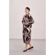 Knitted dress "Mirage" cappuccino 